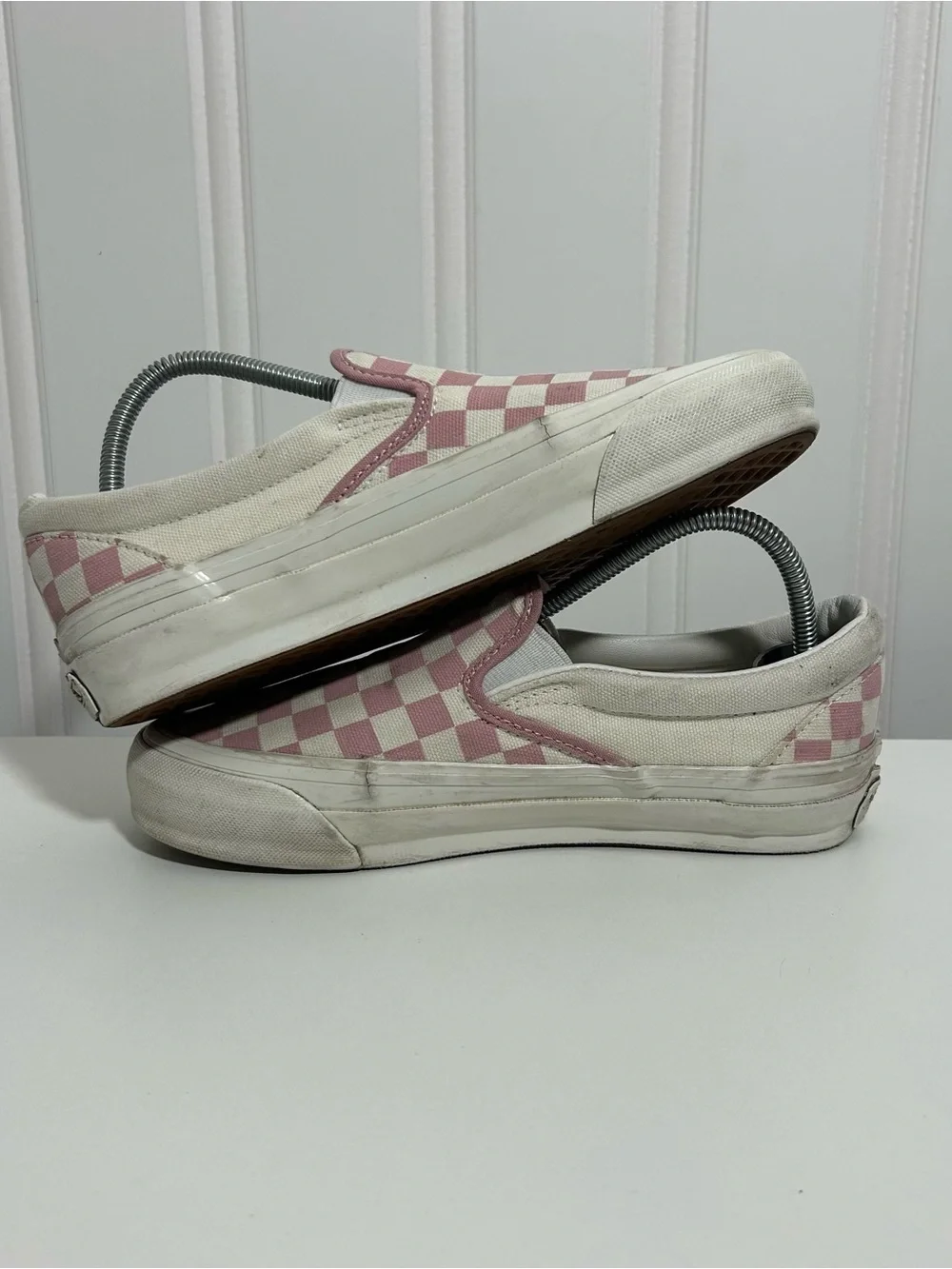 Vans Slip-On Checkerboard Sneakers - Pink/White 98 lx - Picture 5 of 8